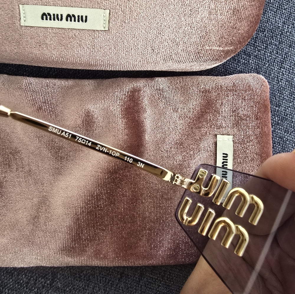 Miu Miu A51s Blue and Gold Sunglasses - Picture 9 of 11